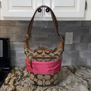 COACH SIGNATURE RUGBY DUFFLE BAG #13362